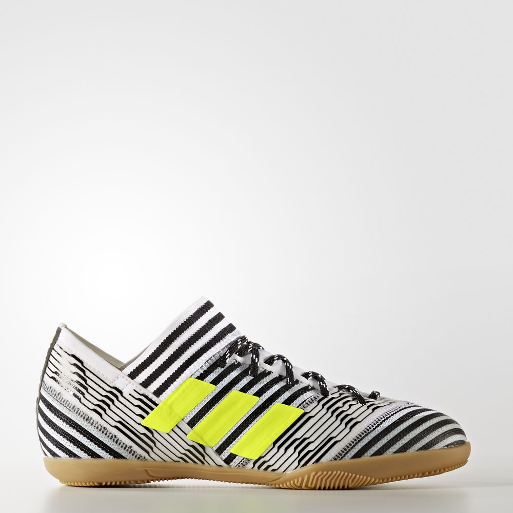 Adidas Nemeziz Tango 17.3 Indoor - ποδοσφαιρικα παπουτσια για αγορια - Ασπρα/Κίτρινα/Μαυρα,Μέγεθος: